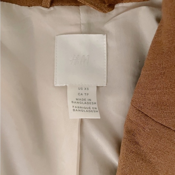 H&M Tan Linen Blazer - Picture 2 of 2